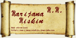 Marijana Miskin vizit kartica